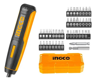 Atornillador 1/4 Ingco + Set De Puntas 40 Pcs 4v CSDLI0403