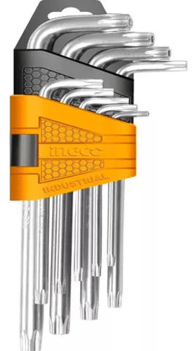 Set Llaves Torx Ingco Industrial 9 Piezas T10-t50 Hhk13091