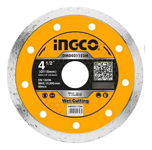 Disco Diamantado Continuo 4 1/2 115mm Ingco DMD021152