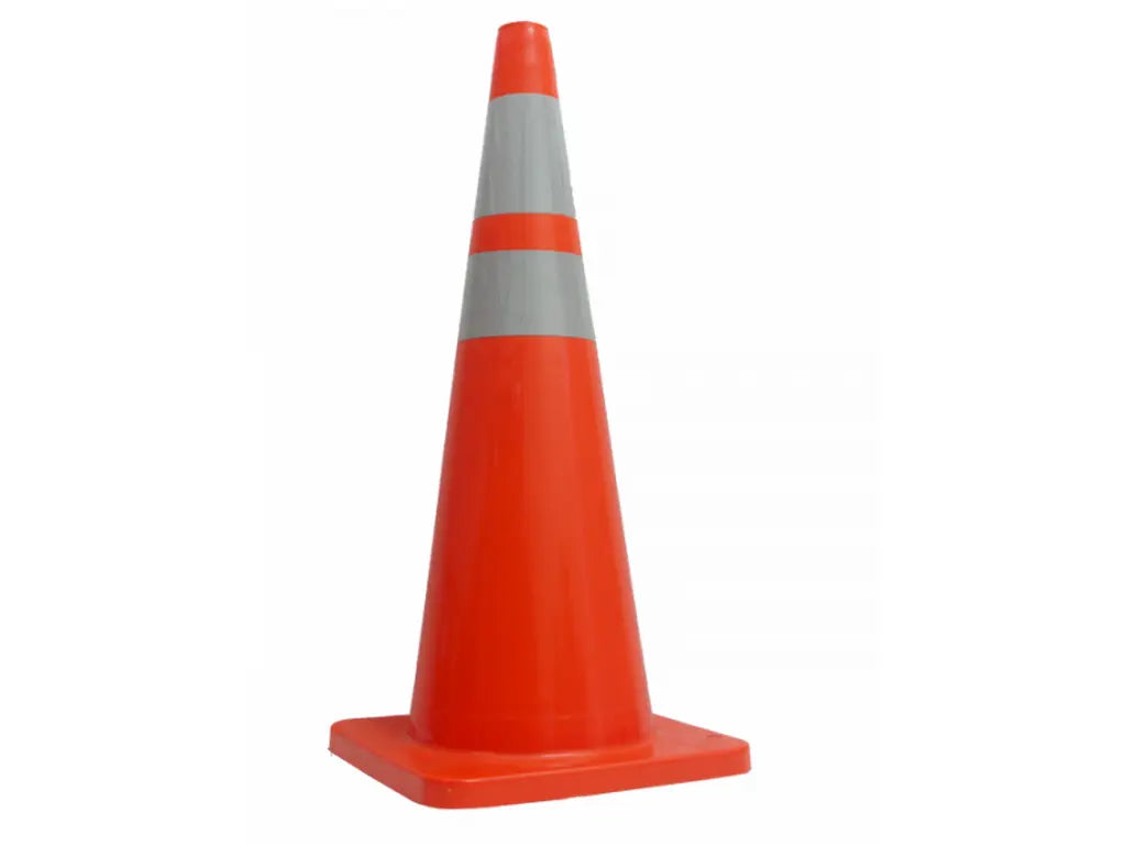 CONO NARANJO 36" 2 CINTAS REFL BASE CUAD