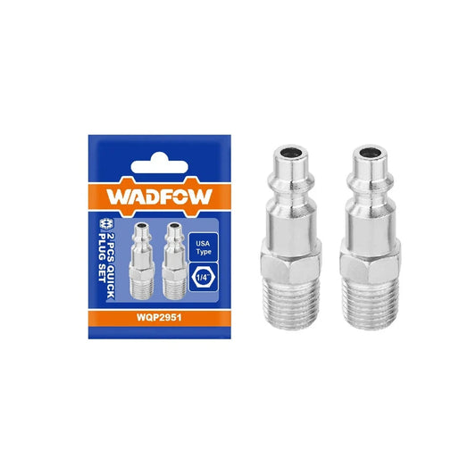 SET CONECTOR RAPIDO NEUMATICO TIPO USA MACHO 2 PIEZAS 1/4" WADFOW WQP2951