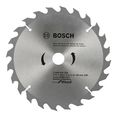 DISCO DE SIERRA BOSCH ECO FOR WOOD 184 MM (7¼″), 24 DIENTES