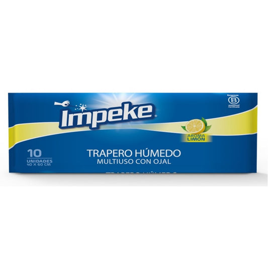 Trapero Húmedo Impeke Limón con Ojal 40x60 cm 10 Unidades