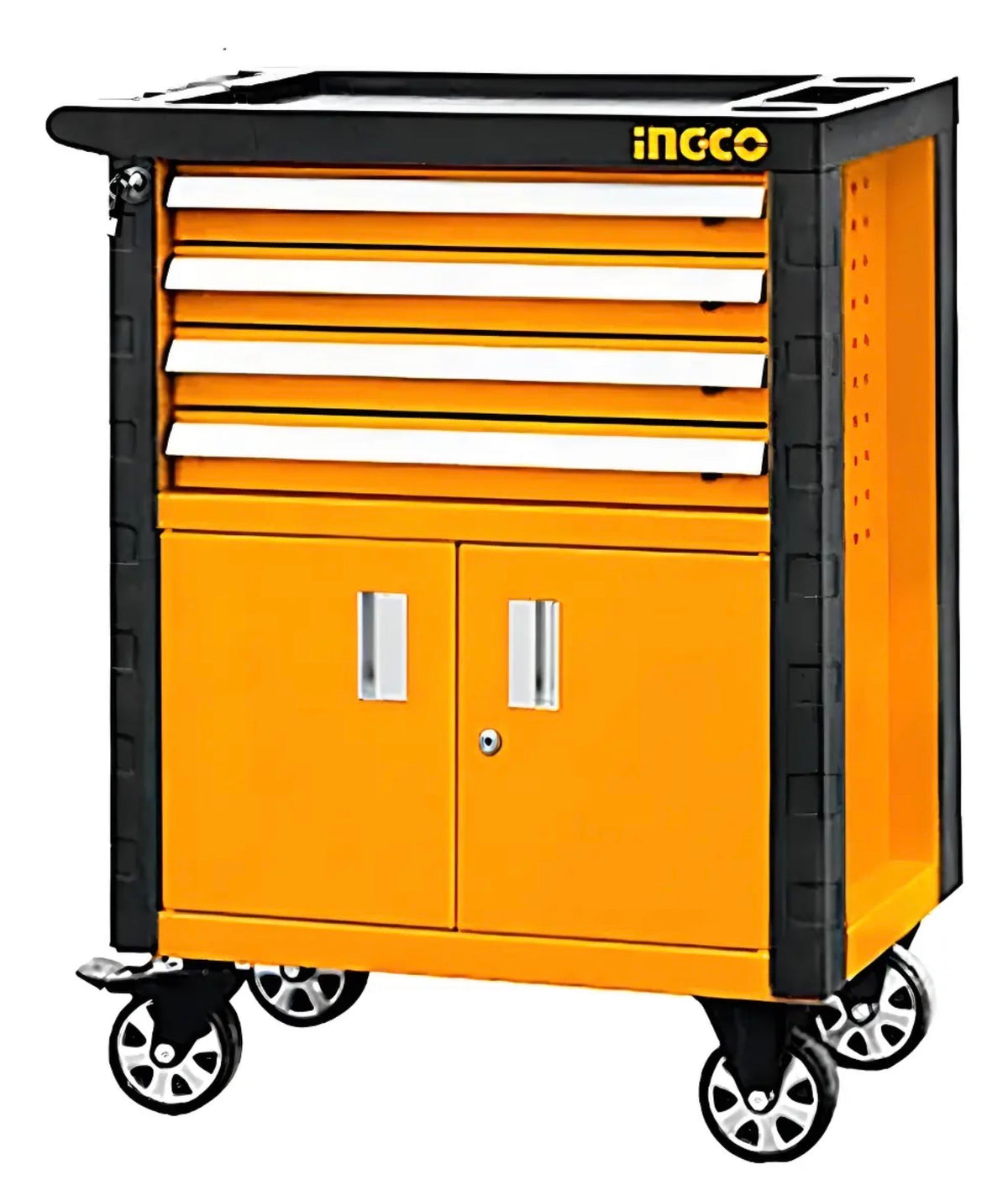 Carro De Herramientas Ingco Industrial 1 Estante 4 Cajones