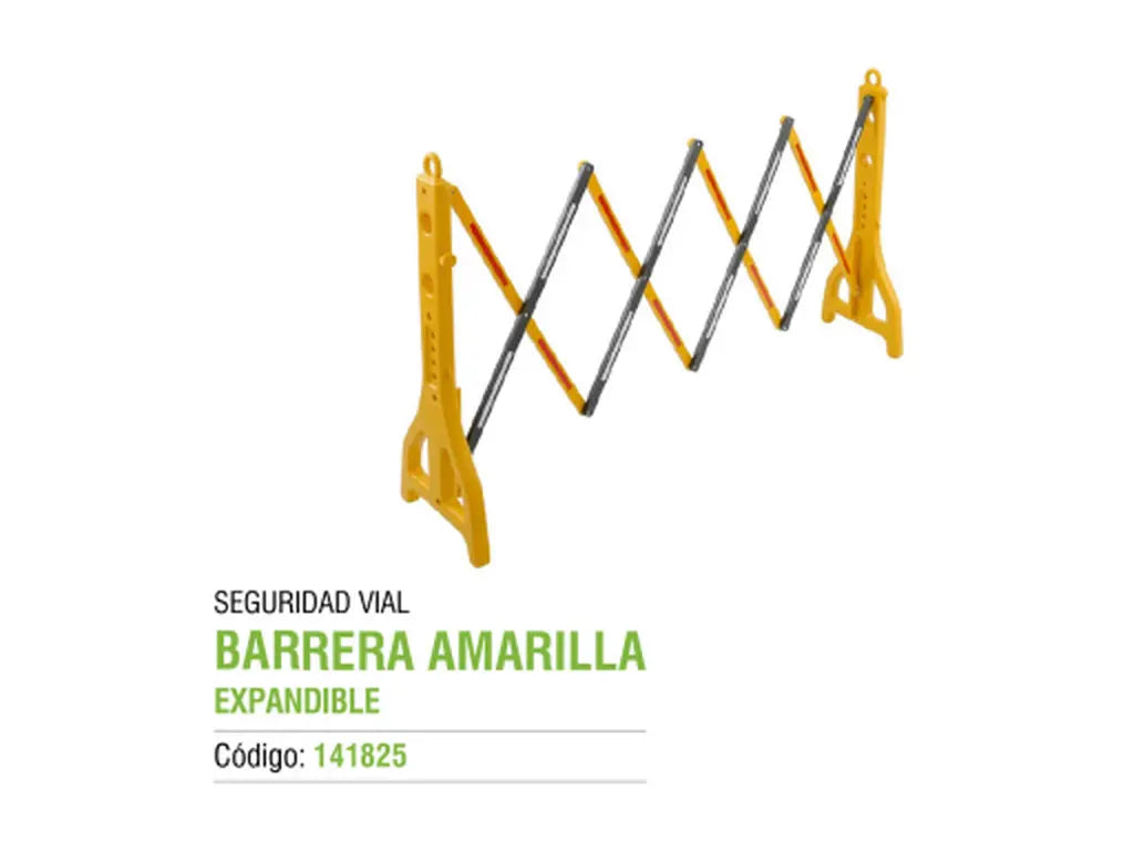 Barrera extensible 2,5 Mts amarilla