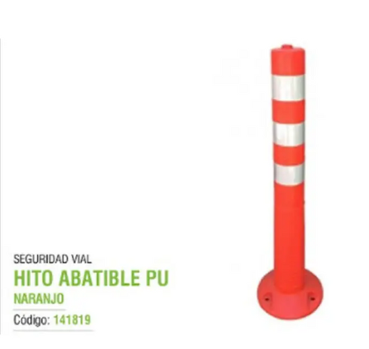 Hito Abatible PU Naranjo